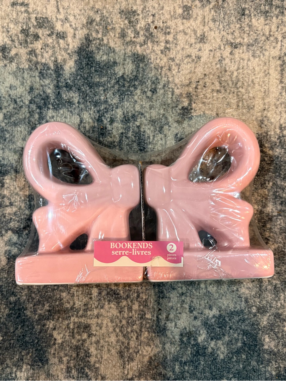 Pink Bow Bookends